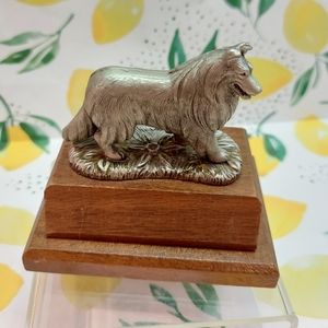 Collectible Collie Fort Pewter Dog Figure